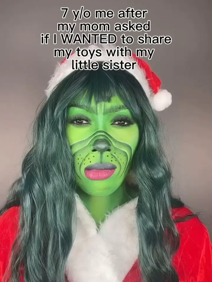 Festive Grinch Christmas Makeup