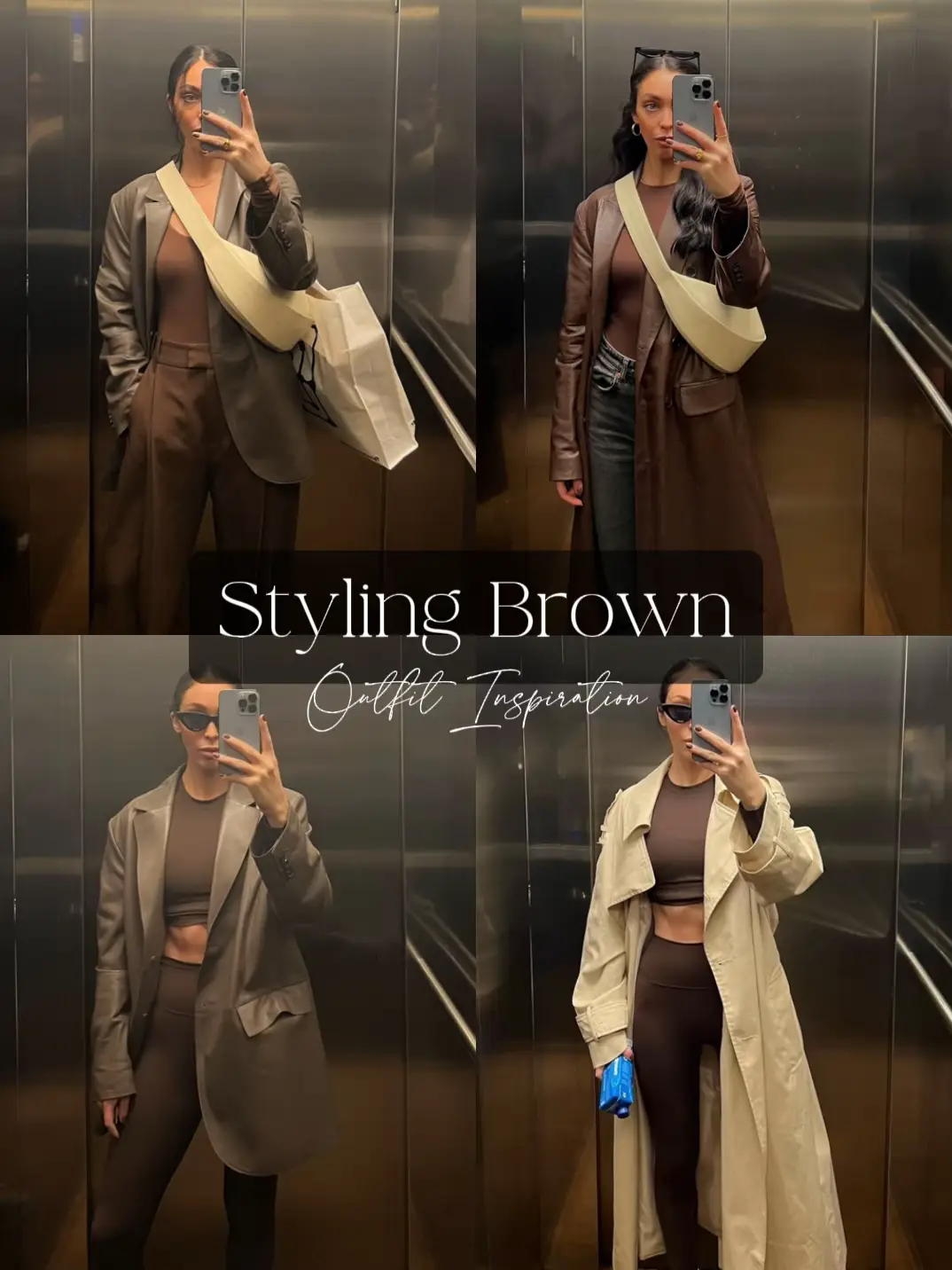 how to style black and brown leggings for fall 🤎