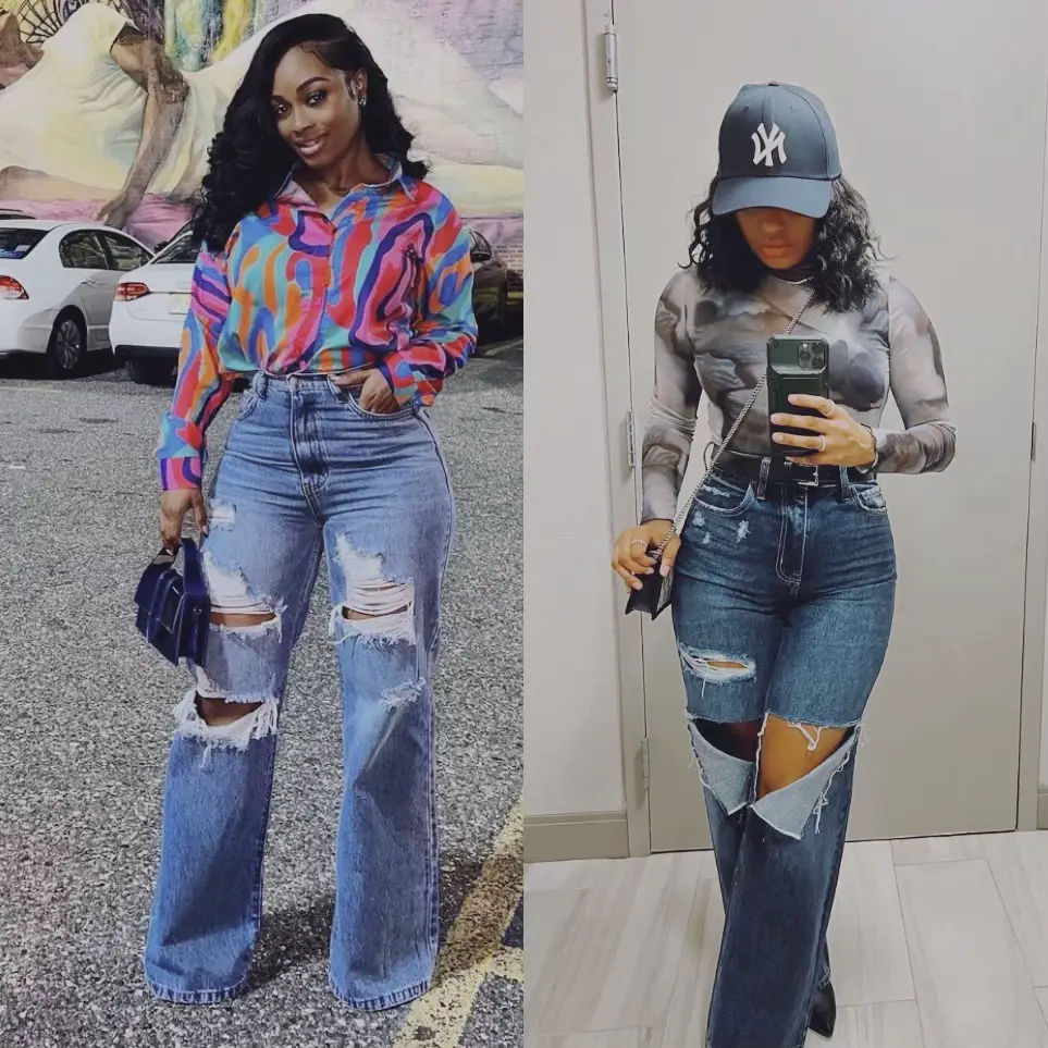 5 of the Most Trendy Ways to Wear Ripped Jeans - Pose & Repeat  Ripped  high waisted jeans, Ripped mom jeans, Ripped jeans outfit