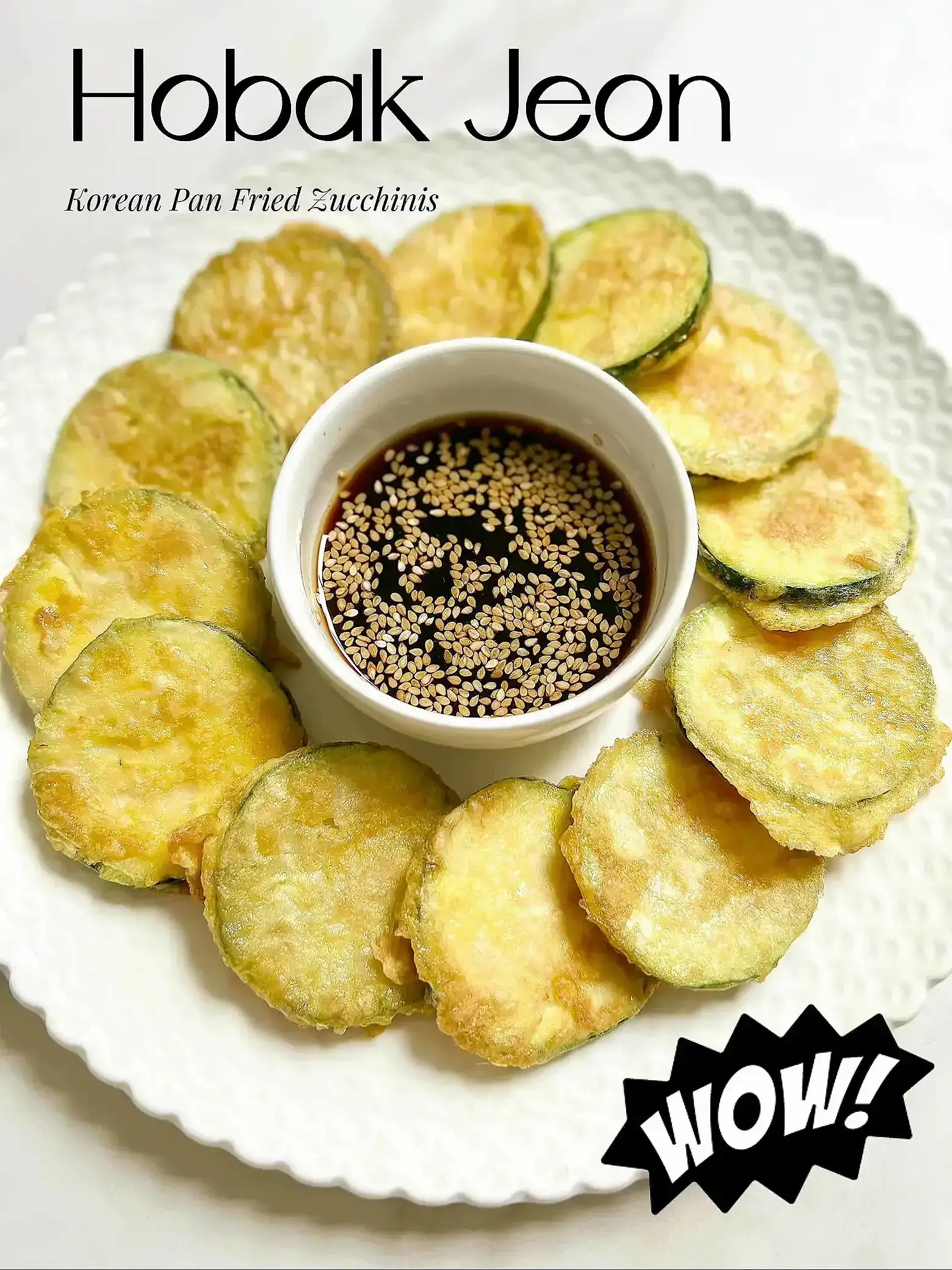 Pan Fried Korean Zucchini (Hobak Jeon) - My Korean Kitchen