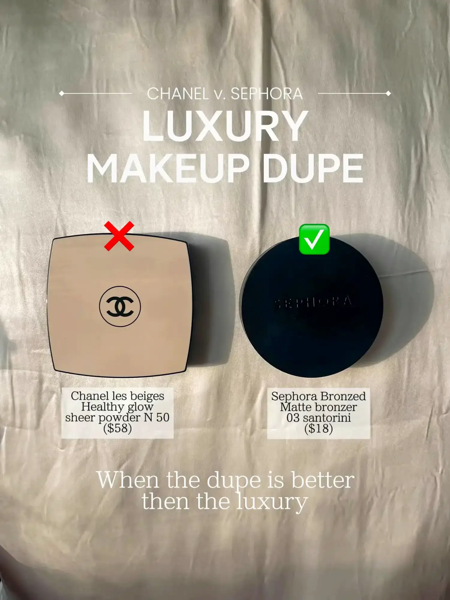 LUXURY OR DUPE: Chanel v. Sephora ✨