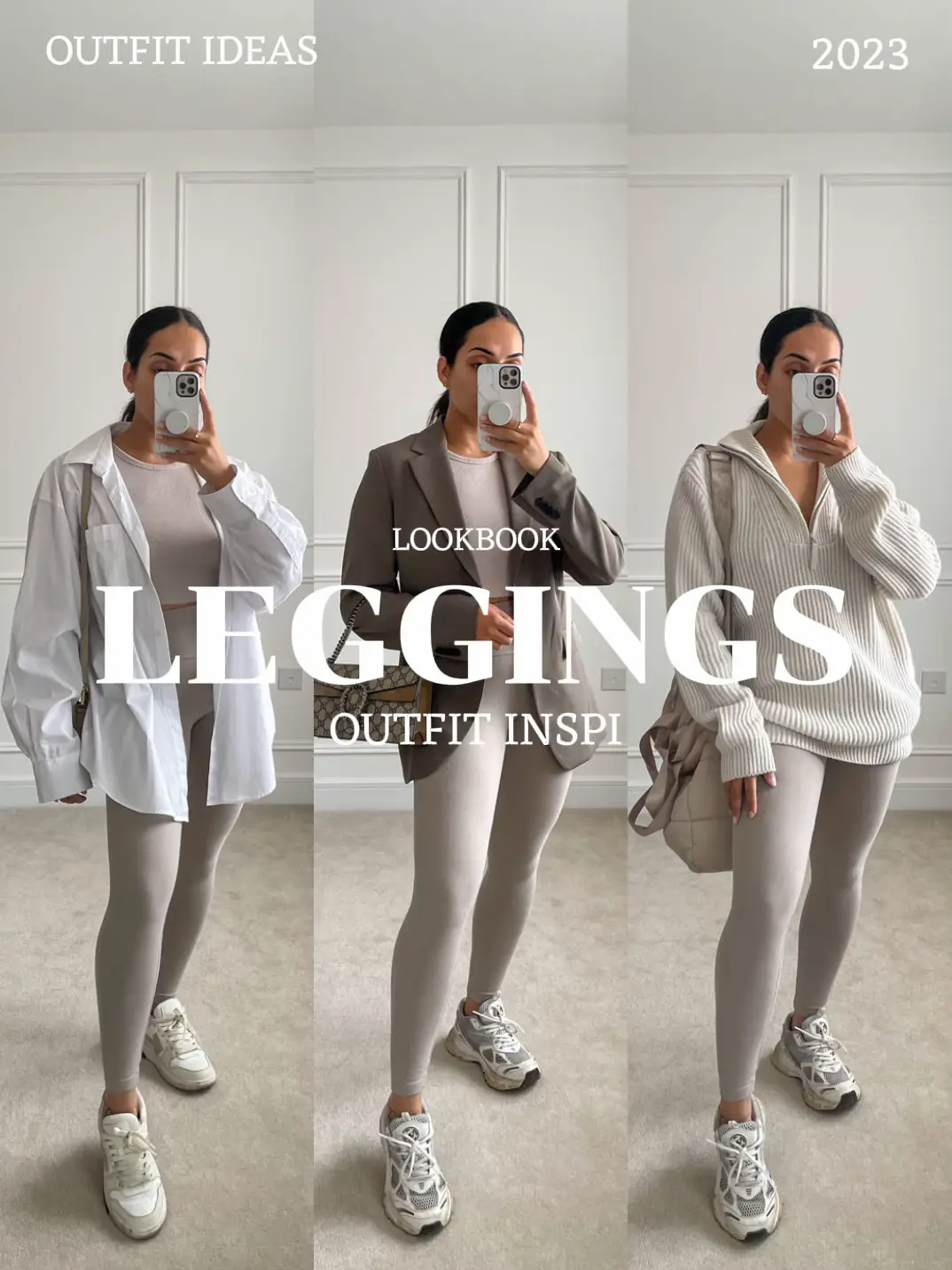 3 ways to style beige leggings  Gallery posted by zarabentleyy