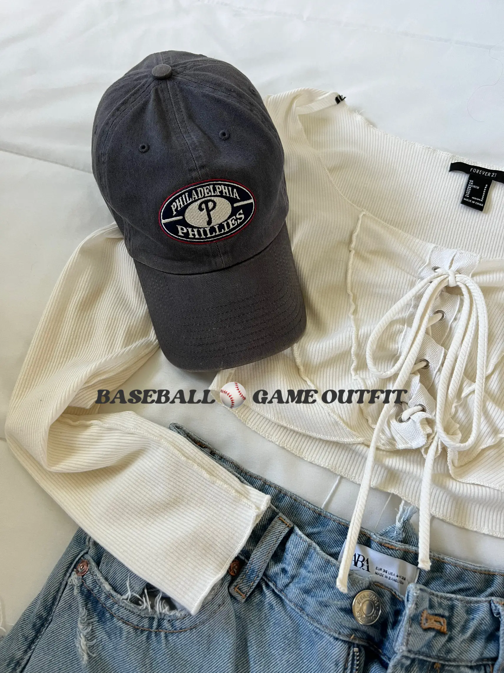 Styling A Baseball Jersey #baseballgameoutfit #baseballoutfit