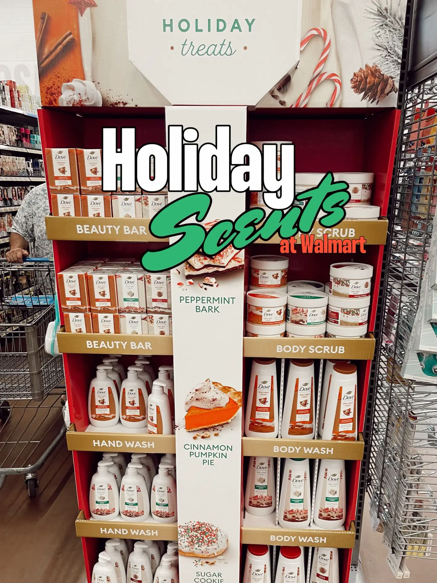  A display of holiday scents and treats at a Walmart.