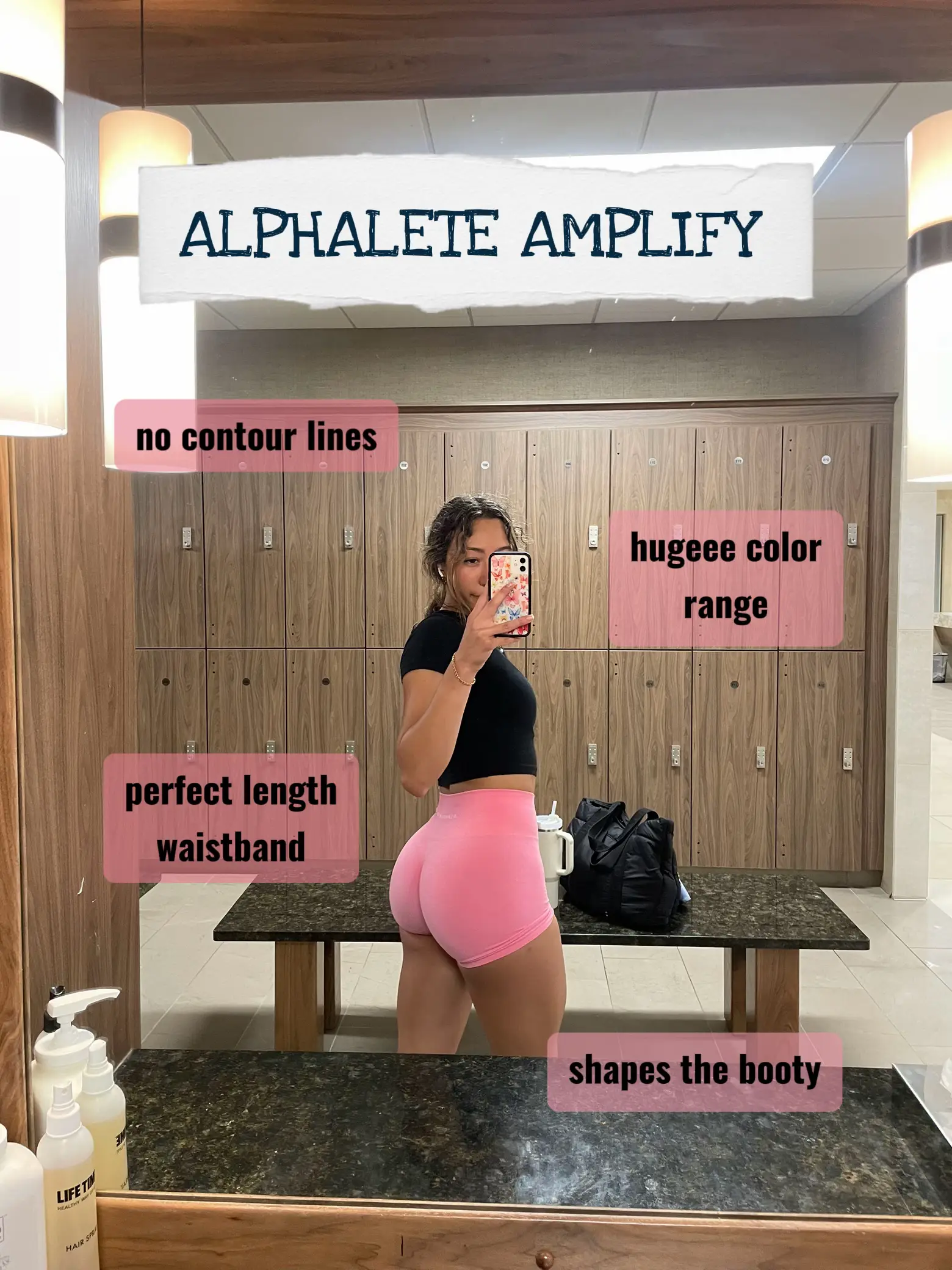 Stylish Pink Alphalete Amplify Shorts