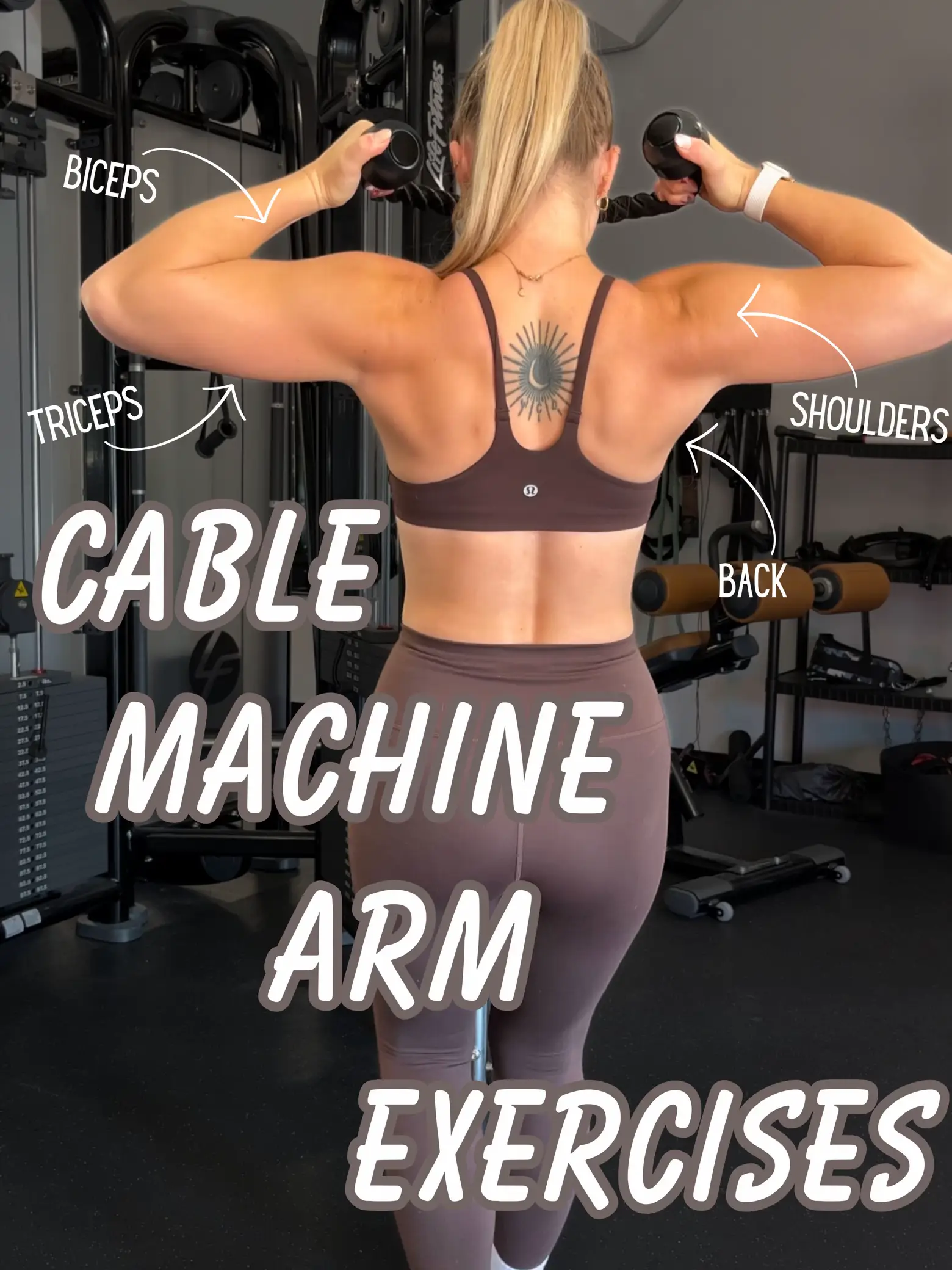 Strong arms workout 🔥 I love doing arm exercises on the cable