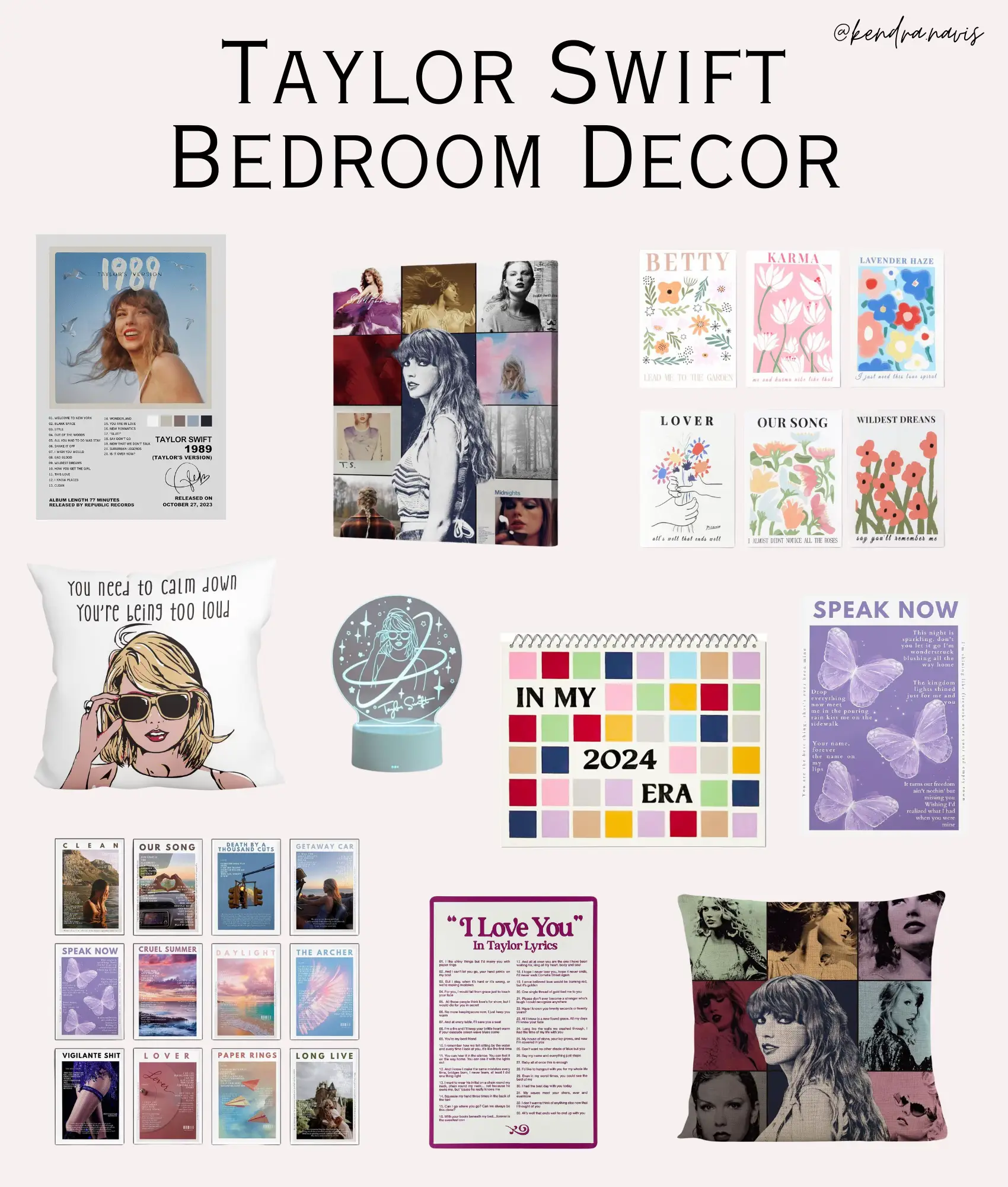 Taylor Swift Bedroom Decor For Swifties💜🩷