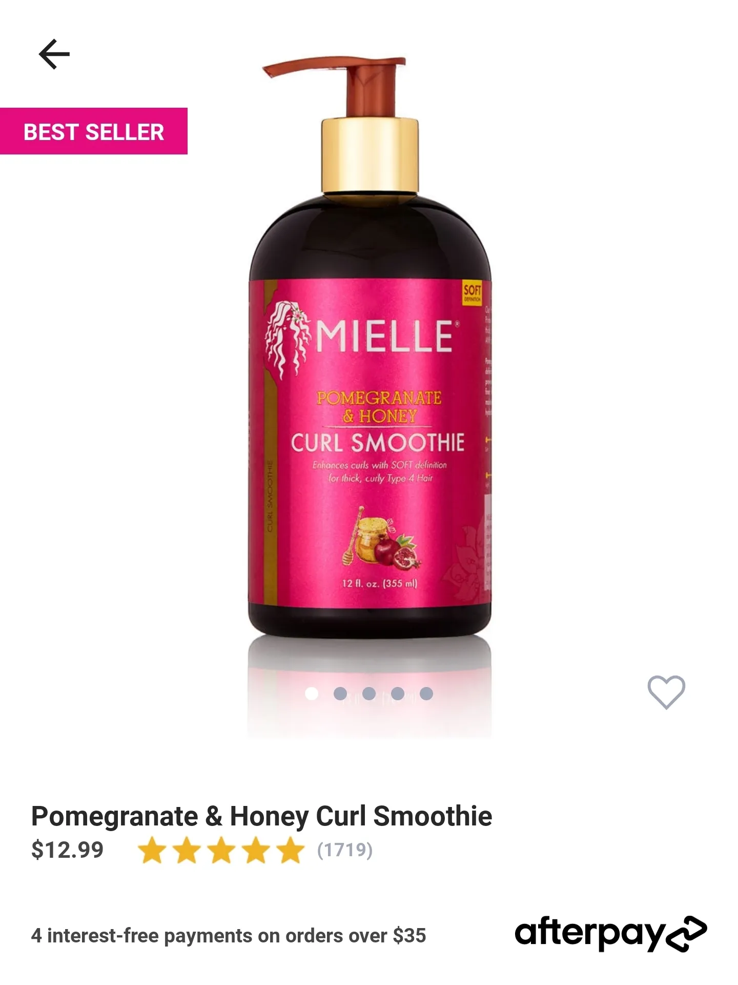 Mielle Pomegranate & Honey Curl Defining Mousse w  