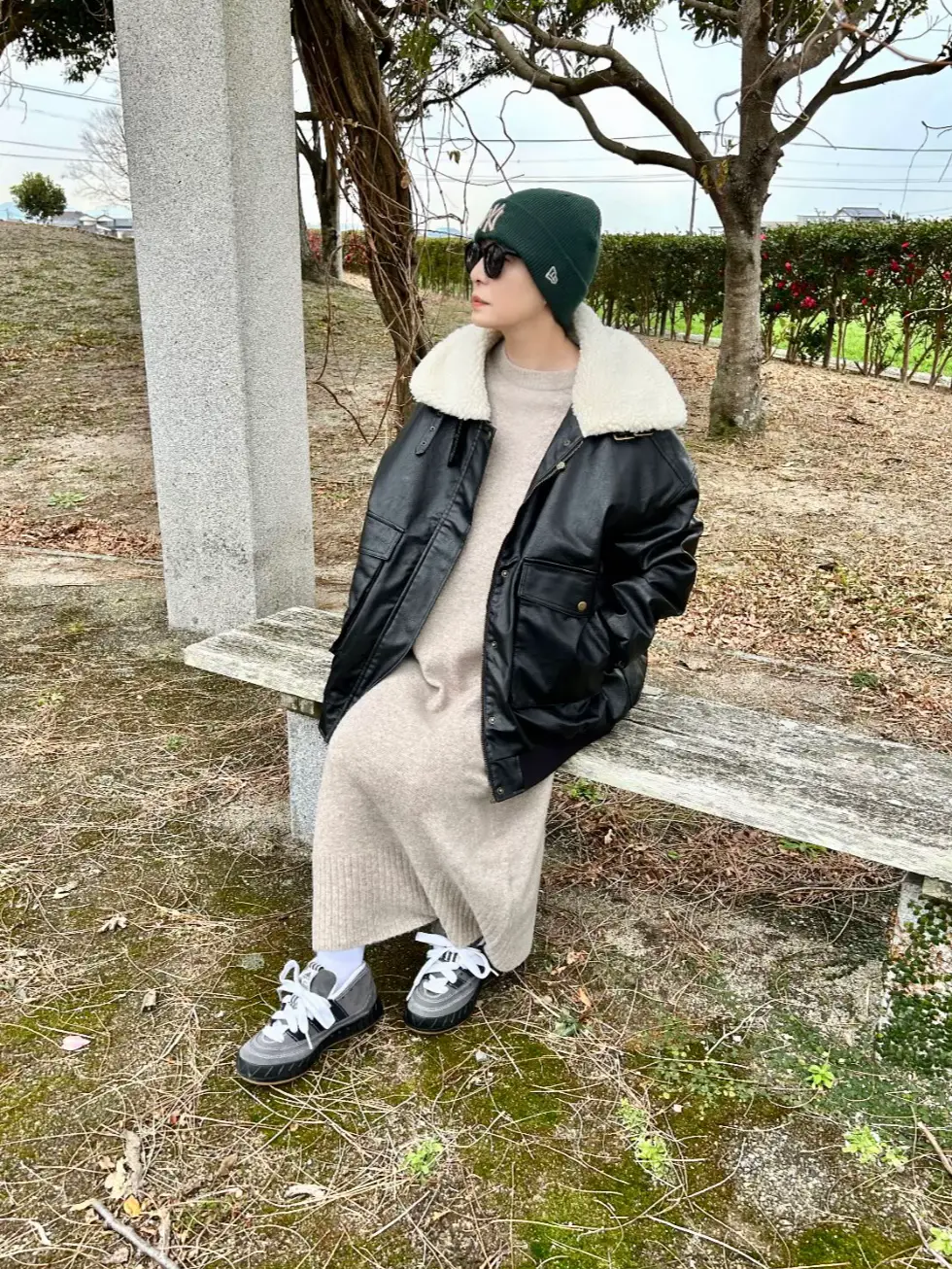 JAVA くから 極暖、異素材パネルフェイクダウンジャケット 