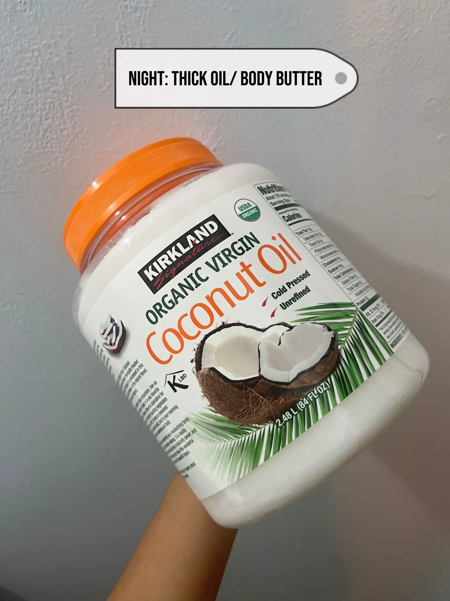 Organic Virgin Coconut Oil Unrefined Cold Pressed Chemical Free 84 oz