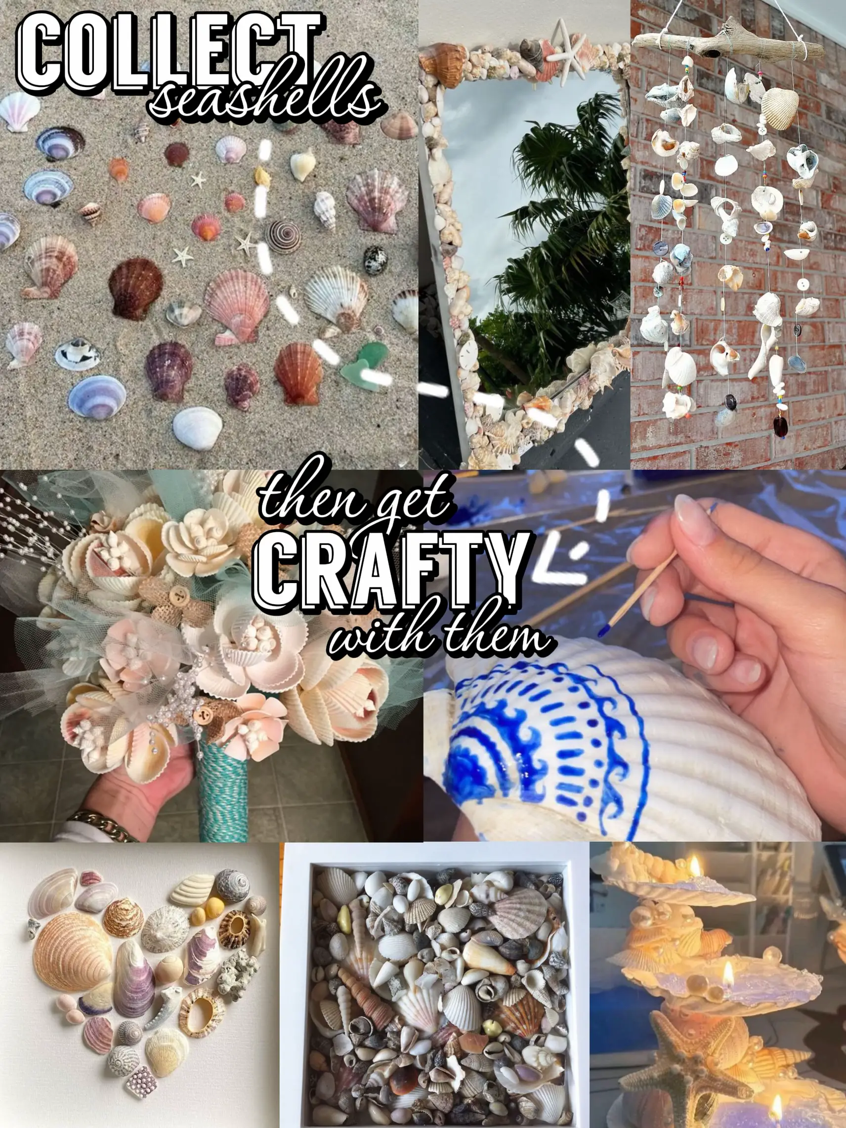 Large Sea Shells Wall Hanging Decor - Clam Shell / Palm Tree / Mermaid –  Pink Haley