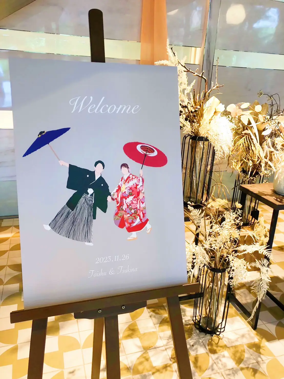 うとうとくまちゃんのウェルカムボード うとうとくまちゃんの