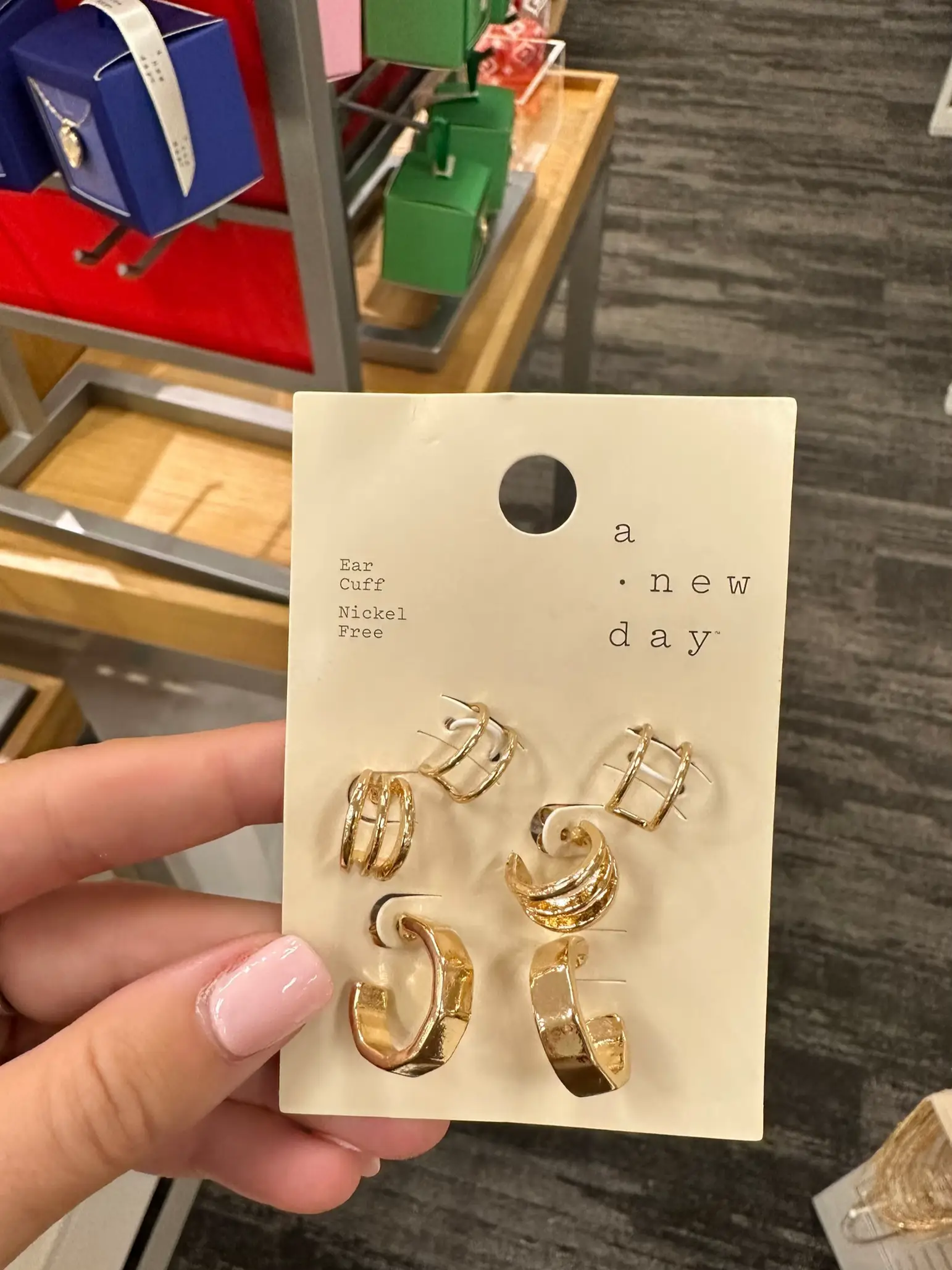 Earring Set Target Nickel Free Earrings Gem And Ridged Hoop