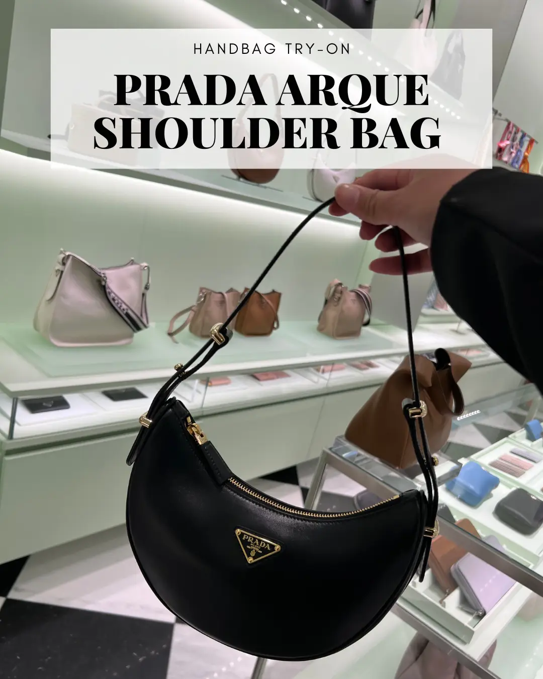 Prada Arqué leather shoulder bag