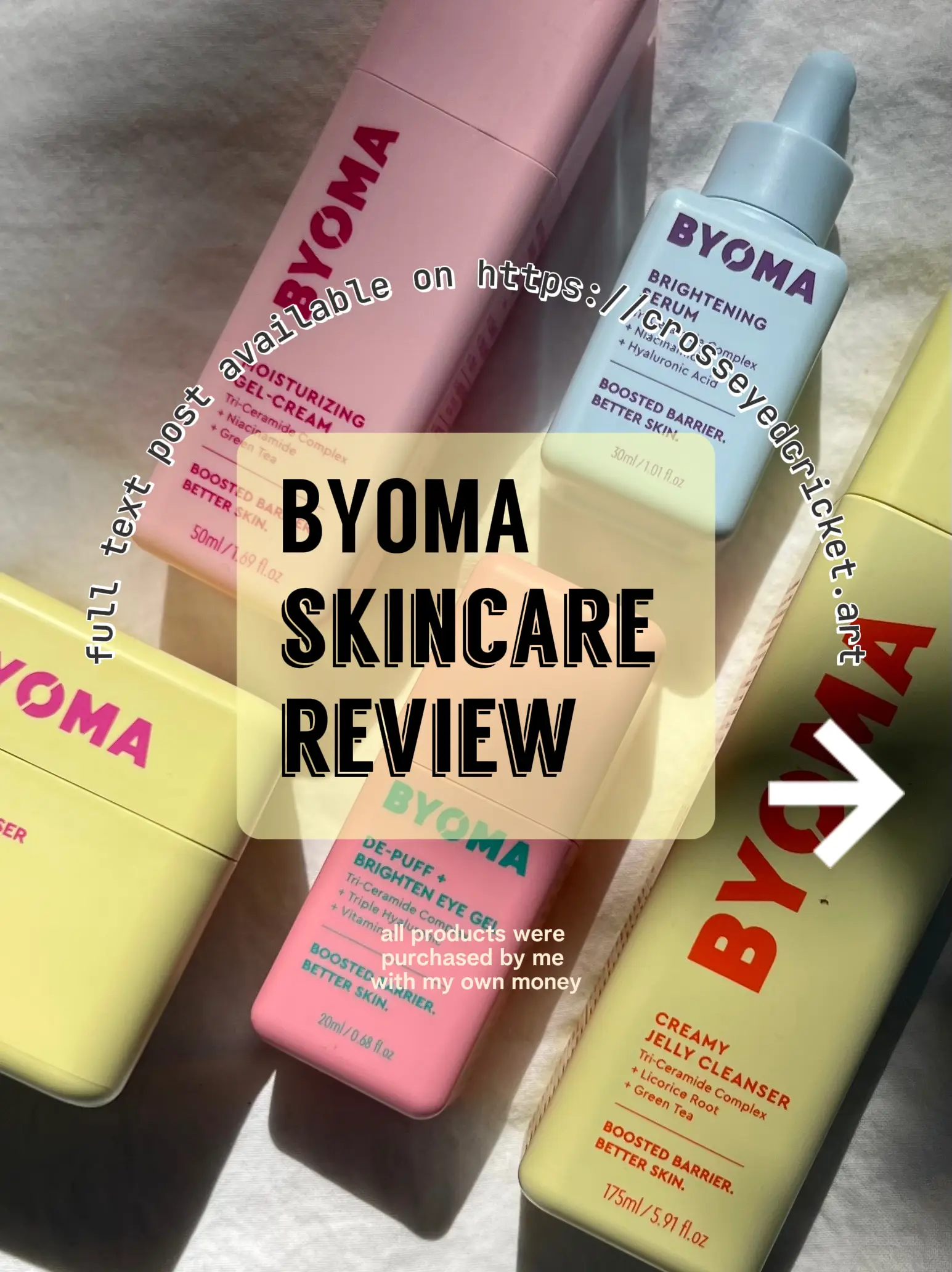 Introducing BYOMA's brand new De-Puff + Brighten Eye Gel! ✨ Made