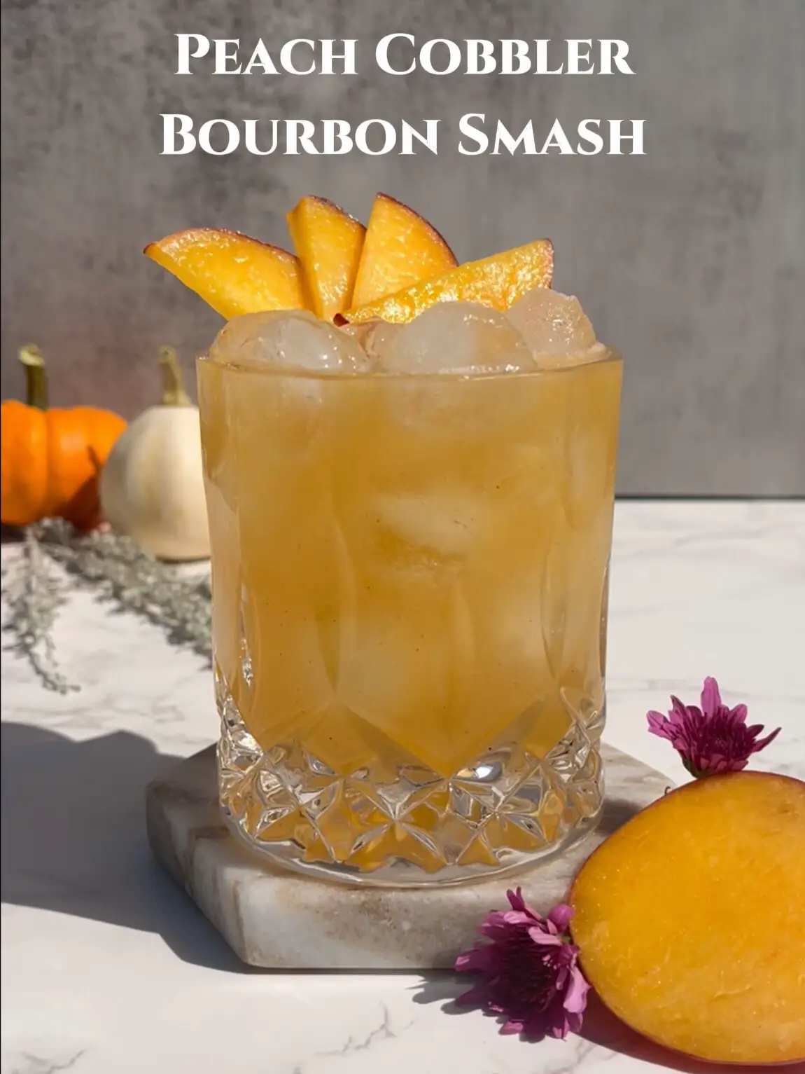 Peach Cobble Bourbon Smash 🍑's images