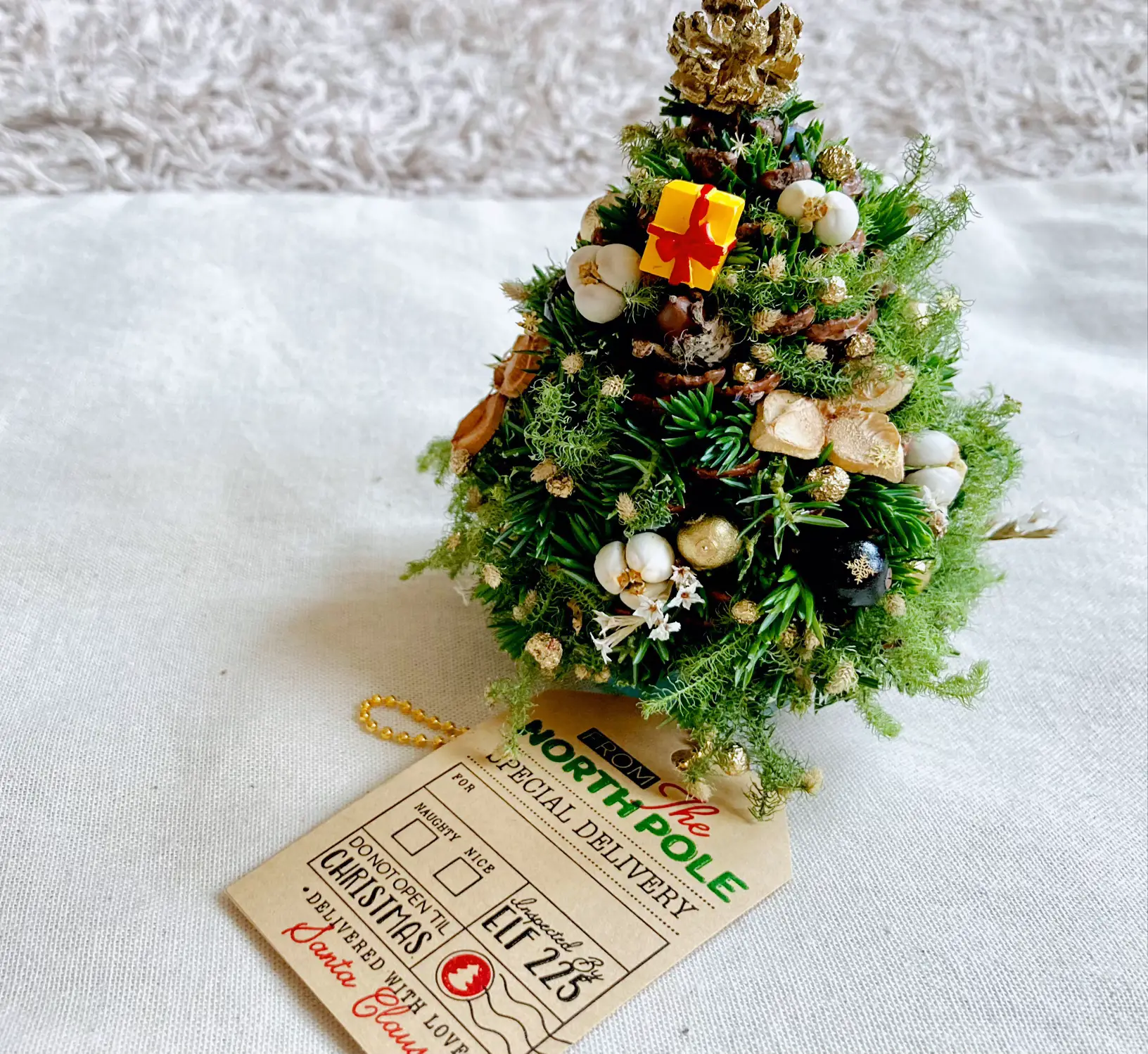 🎄✨松ぼっくりのミニクリスマスツリーand吊るし飾り✨ | Gracias🌻が ...