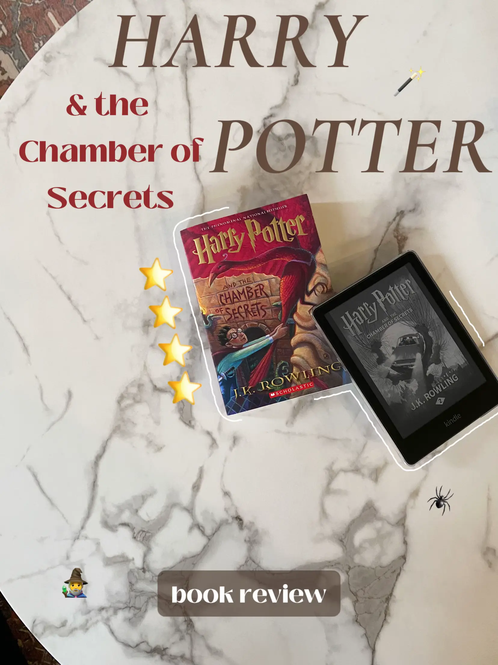 Just got the MinaLima Chamber of Secrets book! I wish the spine text lines  up better, but I think once the other ones come out it'll look better. :) :  r/harrypotter