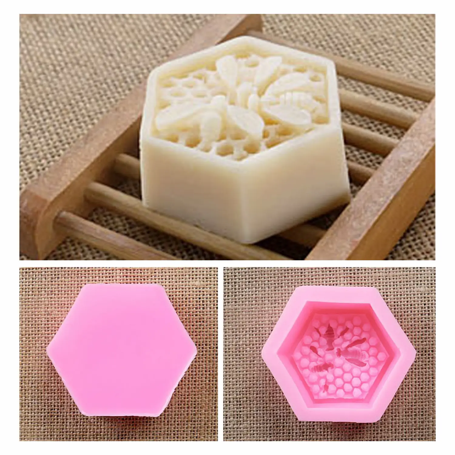Honeycomb Candle Silicone Mold Diy Creative Bee Plaster
