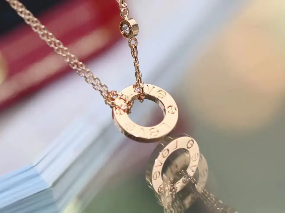 カルティエのLOVEシリーズの二重ディスクネックレス | Sunbeam Jewels 