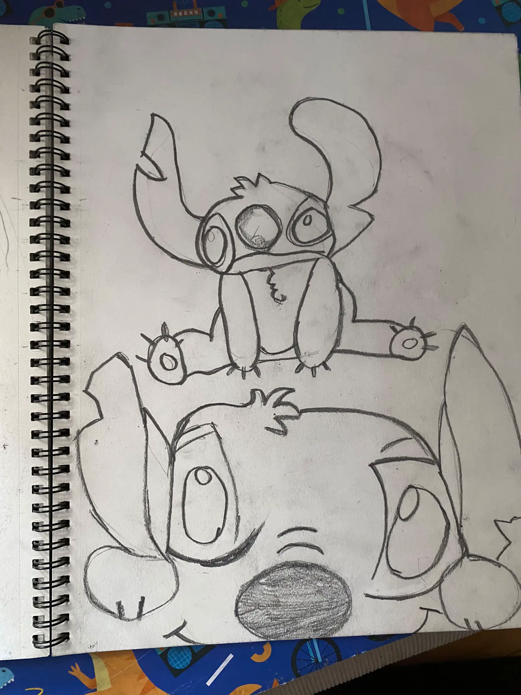 Stitch and Angel - Lilo & Stitch (Pencil Drawing) 