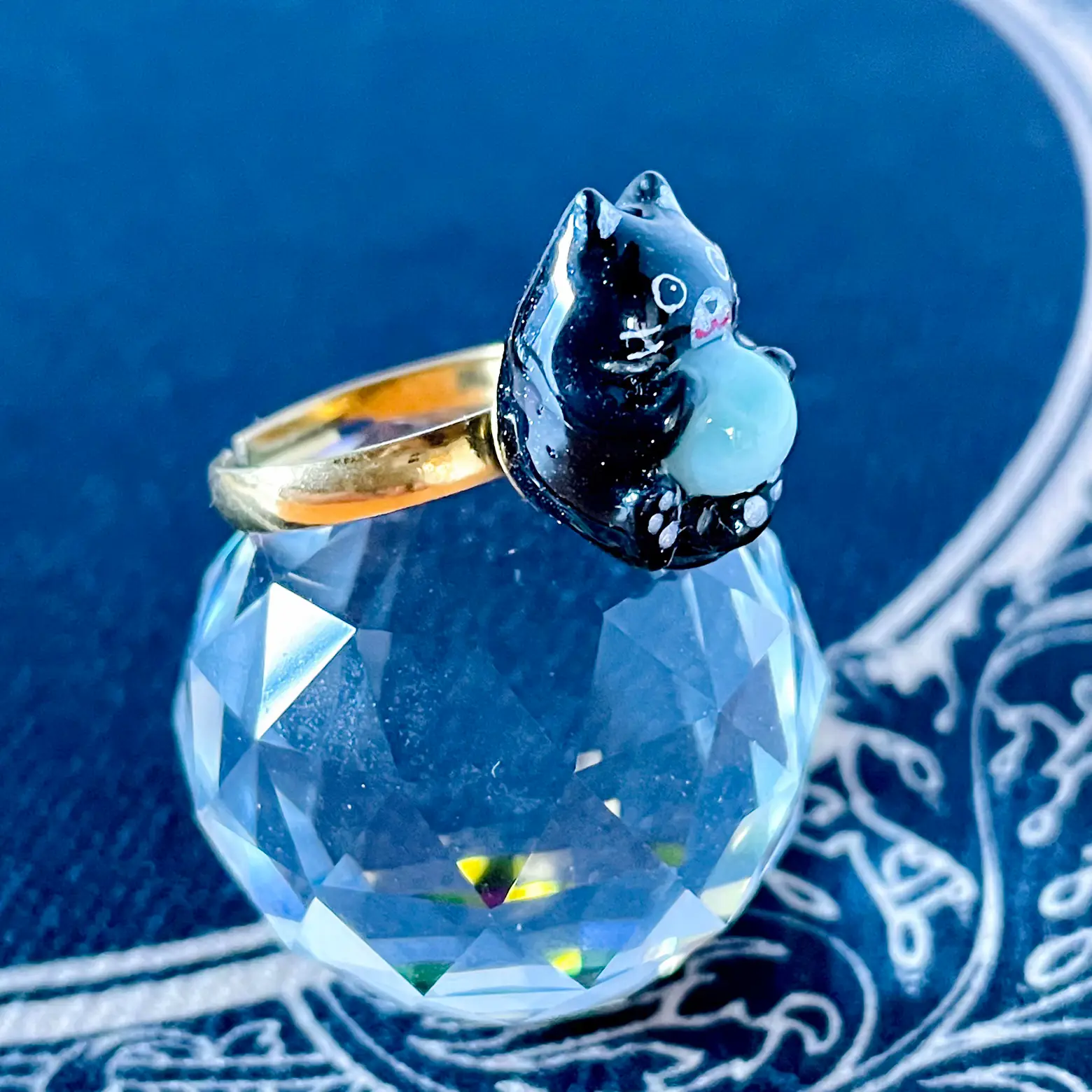 ラリマーの黒猫リング💍 | Gallery posted by koto(クラール イリゼ