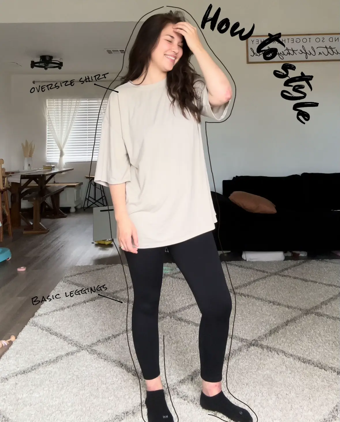 How To Wear A Big Shirt With Leggings
