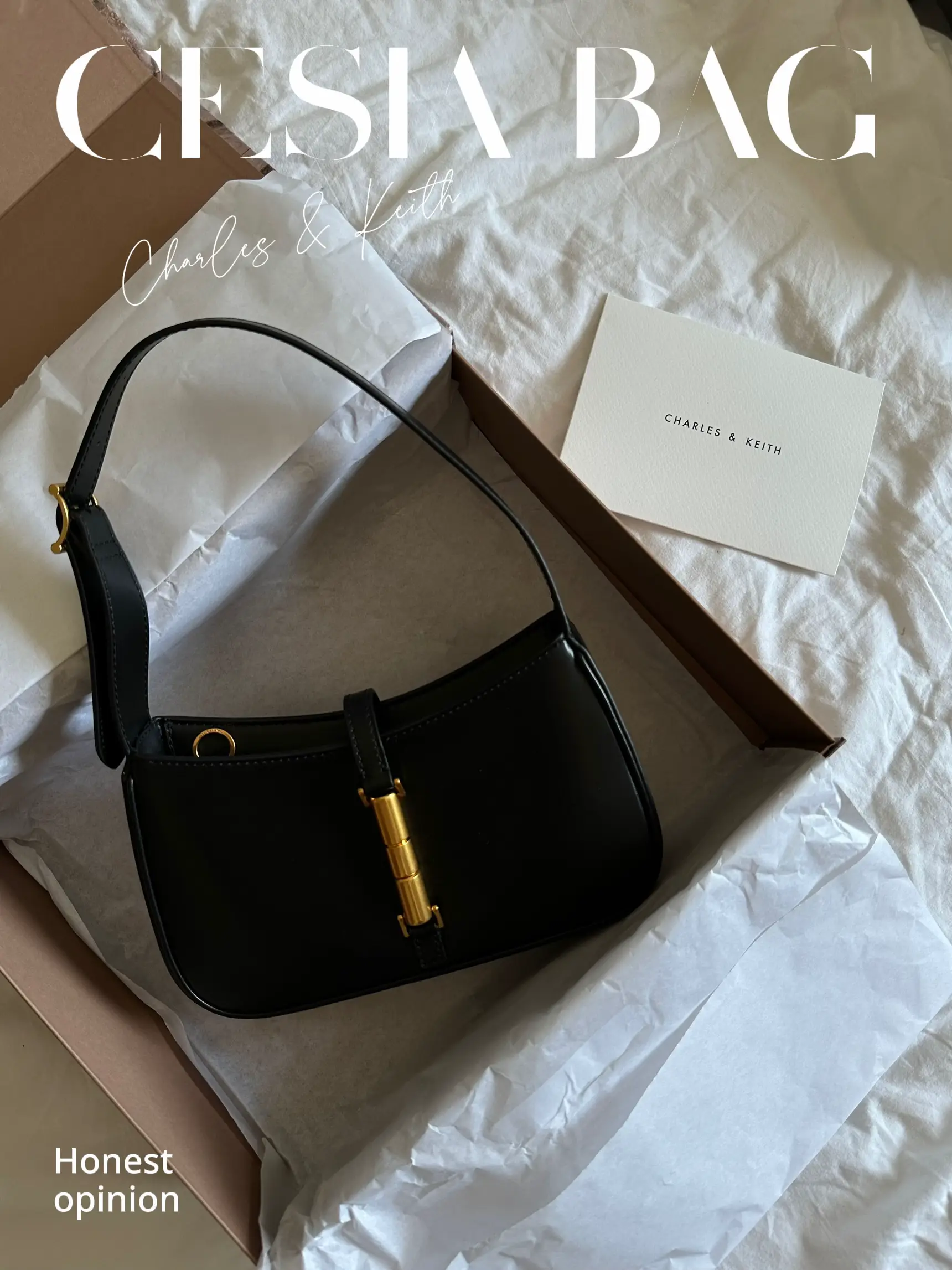 CHARLES & KEITH CESIA HANDBAG UNBOXING 