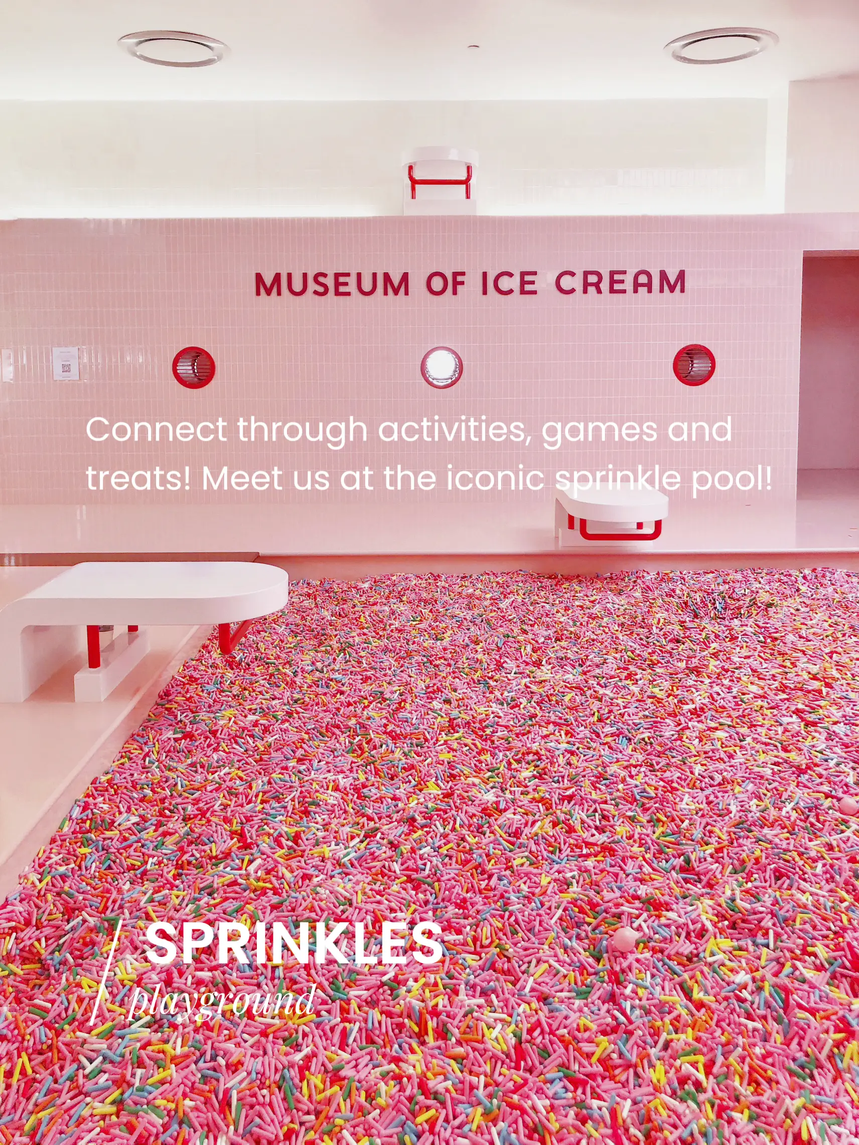  A large collection of colorful sprinkles are scattered around a playground.