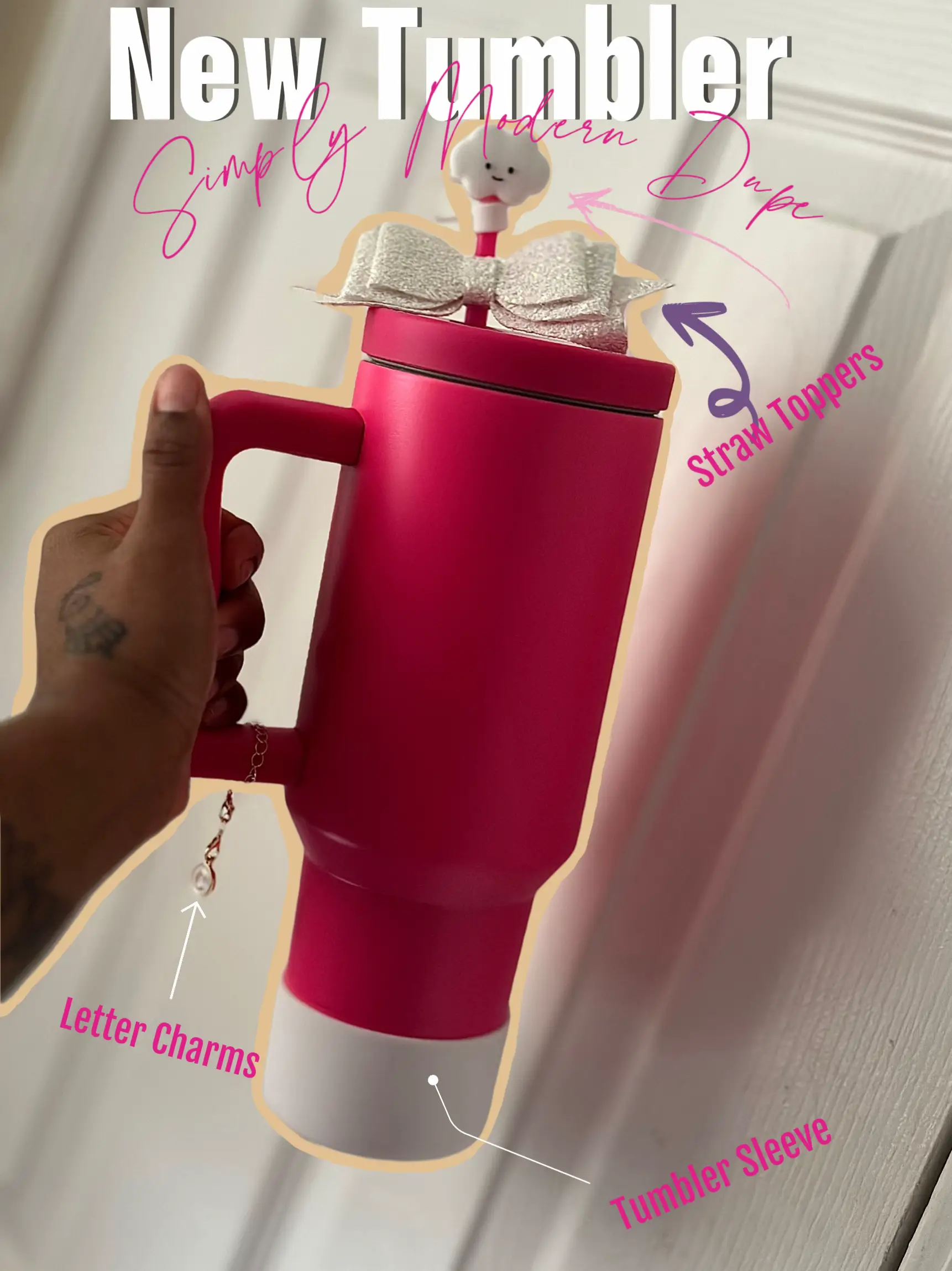 Initial Letter Charm for your new Pink Stanley Tumbler