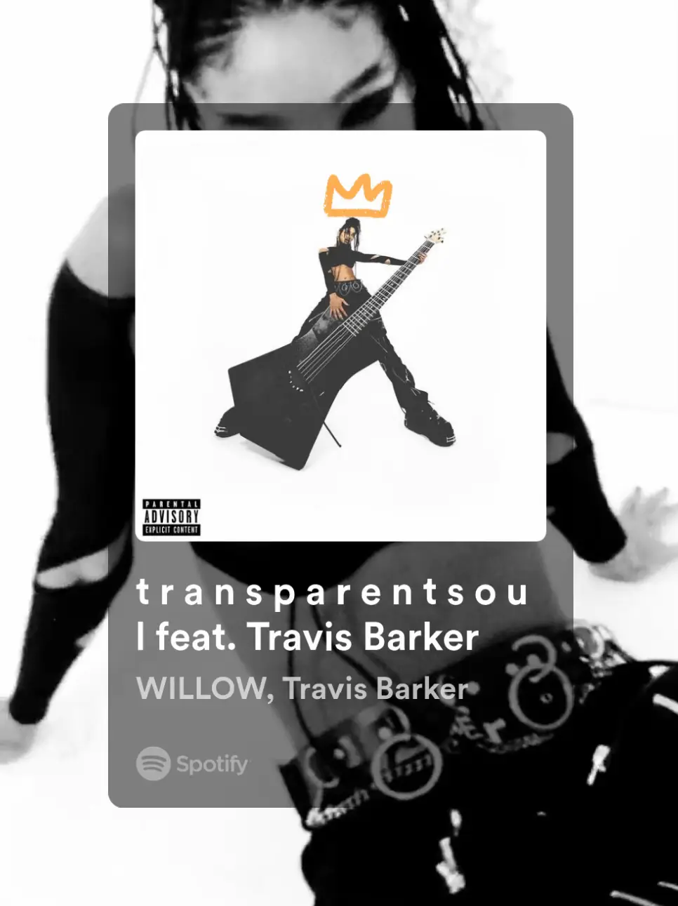  A Spotify ad for a song by Travis Barker.