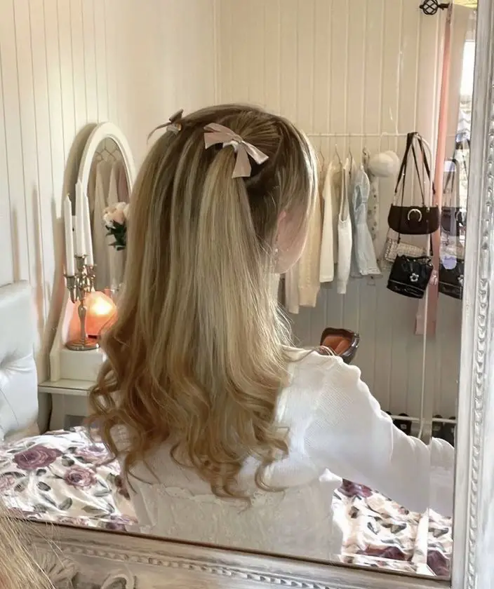 Cute ribbons coquette hairstyles