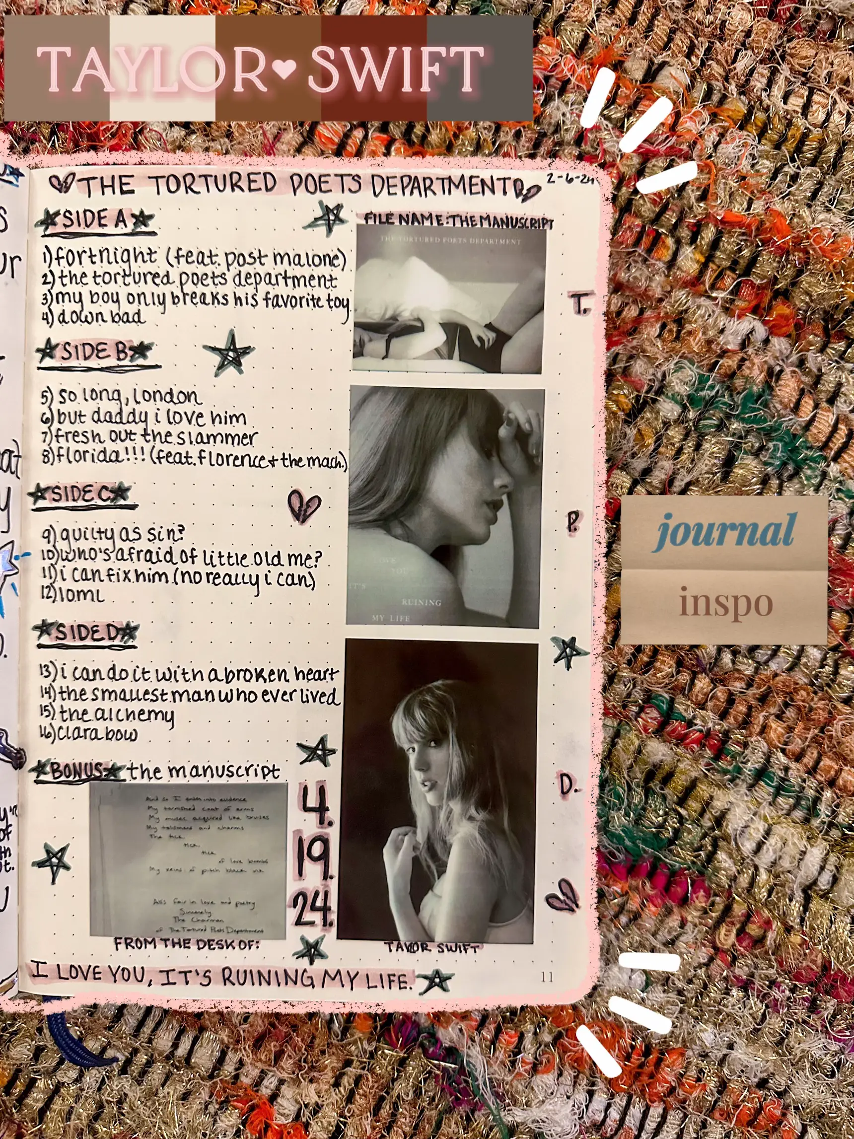 The Tortured Poets Department Vinyl + Bonus Track The Manuscript – Taylor  Swift Official Store