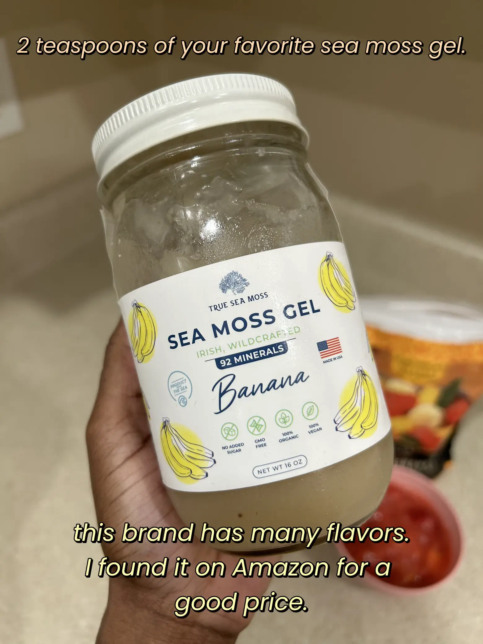 100% Natural Jamaican Irish Sea Moss (16oz) - Non GMO No Preservatives,  Organic and Wildcrafted - Improve Skin Health - Boost Immune System