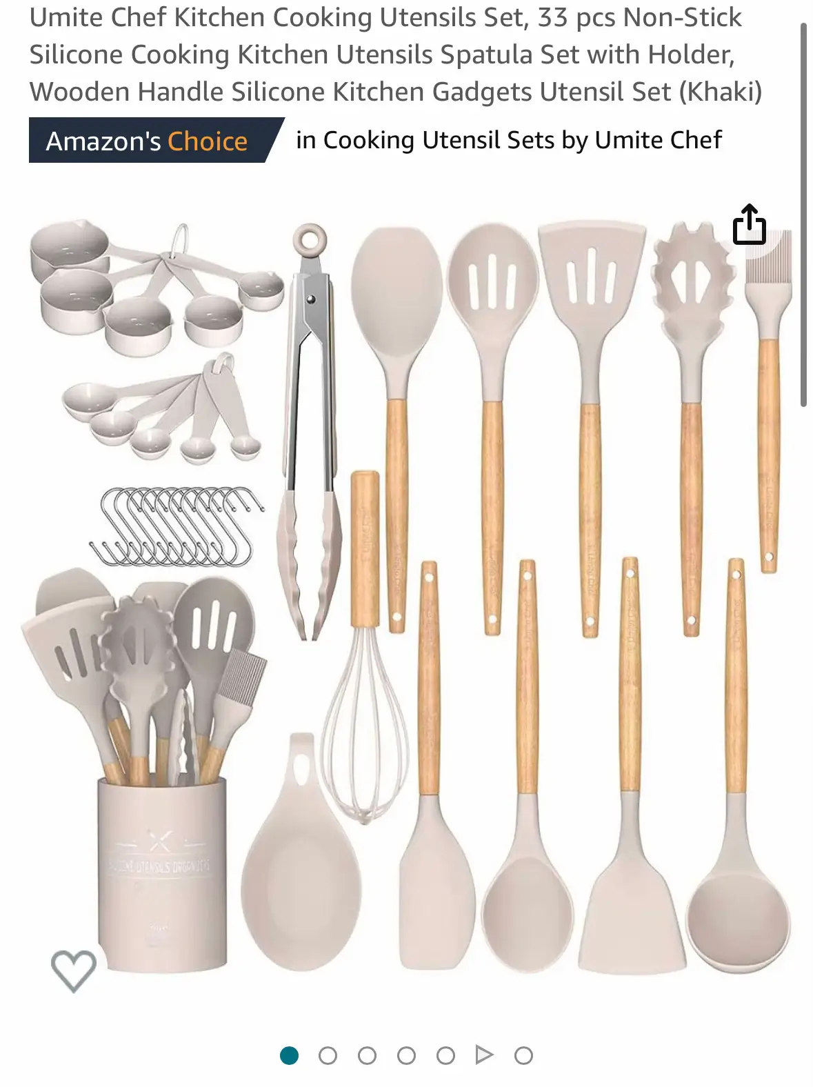 Kitchen Cooking Utensils Set, 14 Non-Stick Silicone Cooking Kitchen Spatula  Set with Holder, Wooden Handle Gadgets Utensil Set for Nonstick Cookware(White)  - Yahoo Shopping