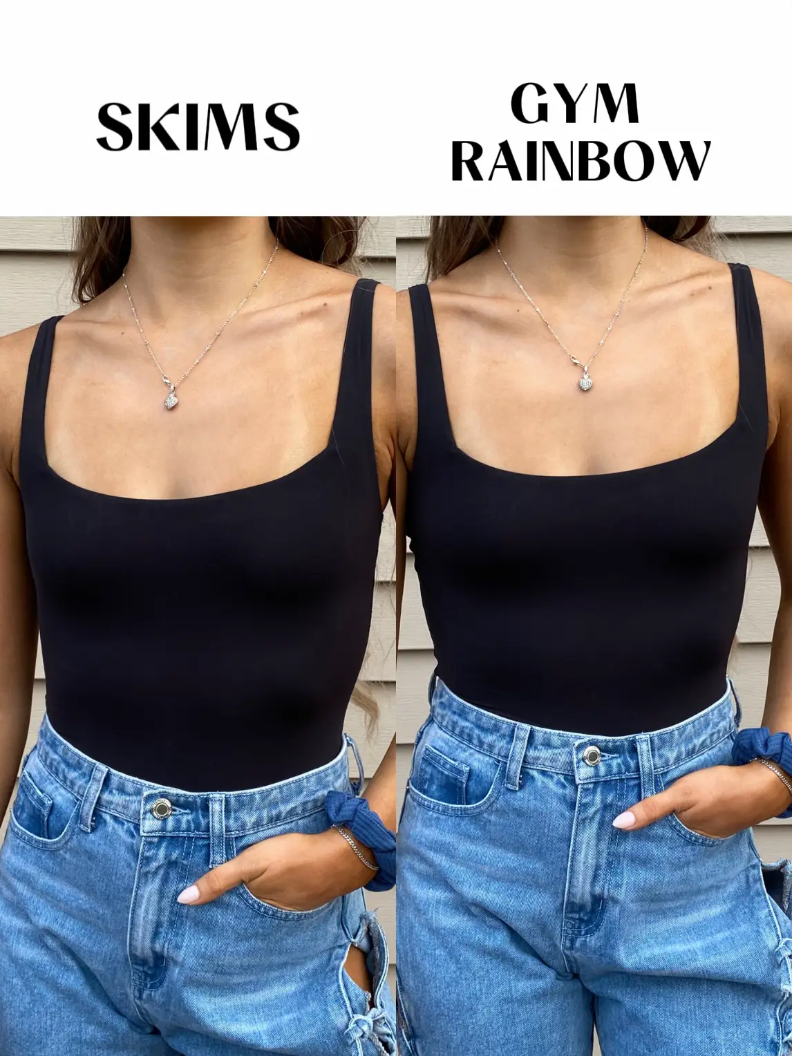 I'm a fashion fan - I found an incredible dupe for Kim's SKIMS tank-top and  it's less than half the price