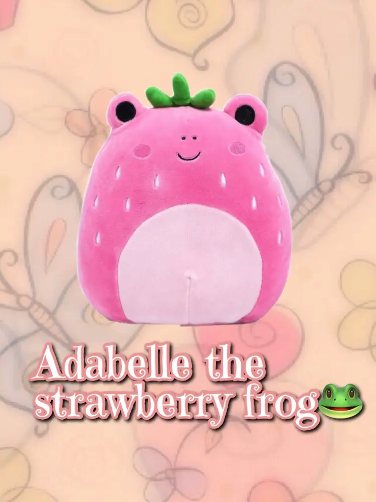 Adabelle the Pink Strawberry Frog Squishmallow Clip 3.5” NWT