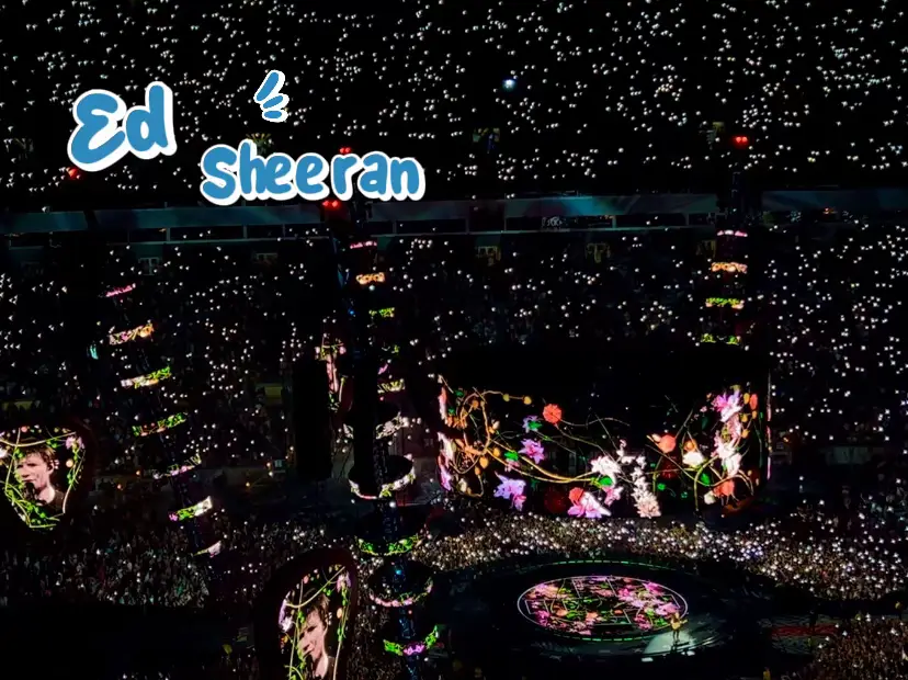  A concert of 3d Sheeran in a stadium.