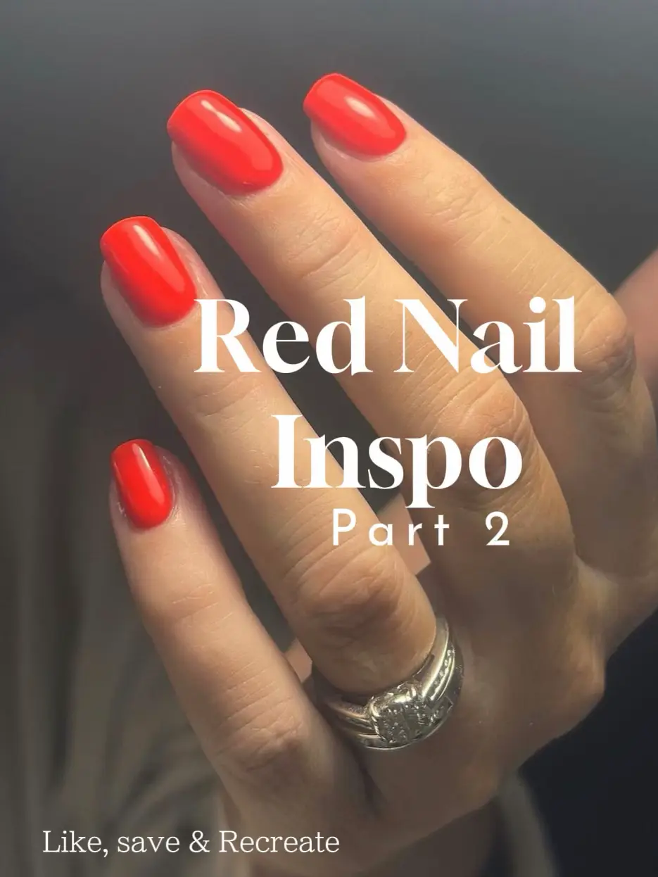 Red Nail Inspo ❤️ Recreate at home or Nail App, Gallery posted by Abigail  Chater