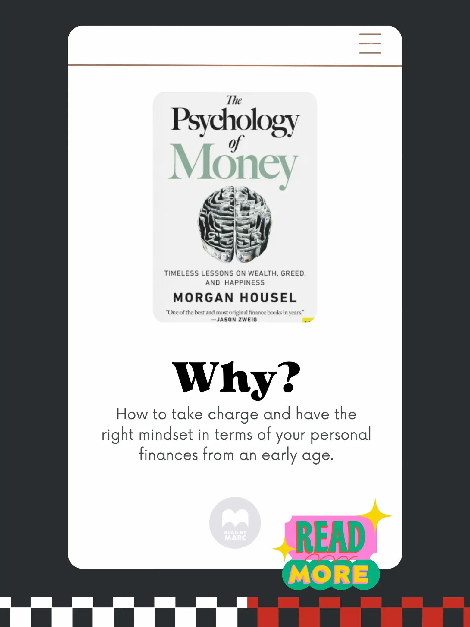 The Psychology of Money: Timeless Lessons On Wealth, Greed, and Happiness ·  Jason Shen