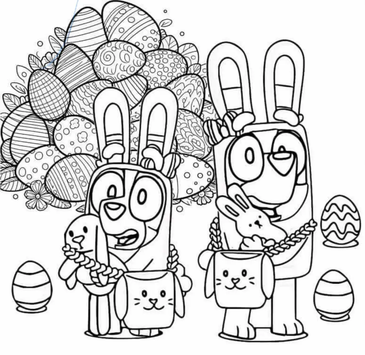 Merry Christmas Bluey coloring page Download, Print or Color Online