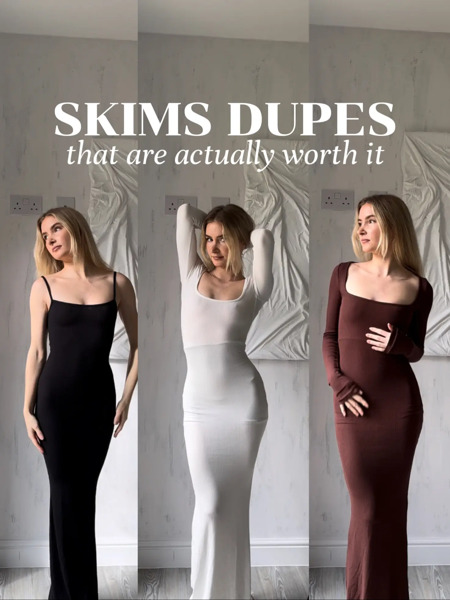 Got rhe viral skims dupe dress now i need every color omg