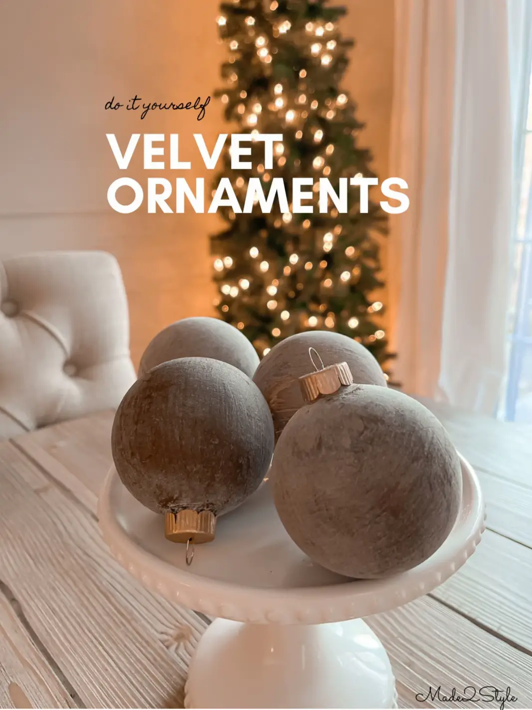 DIY Velvet Ornaments, Video published by CindyMade2Style