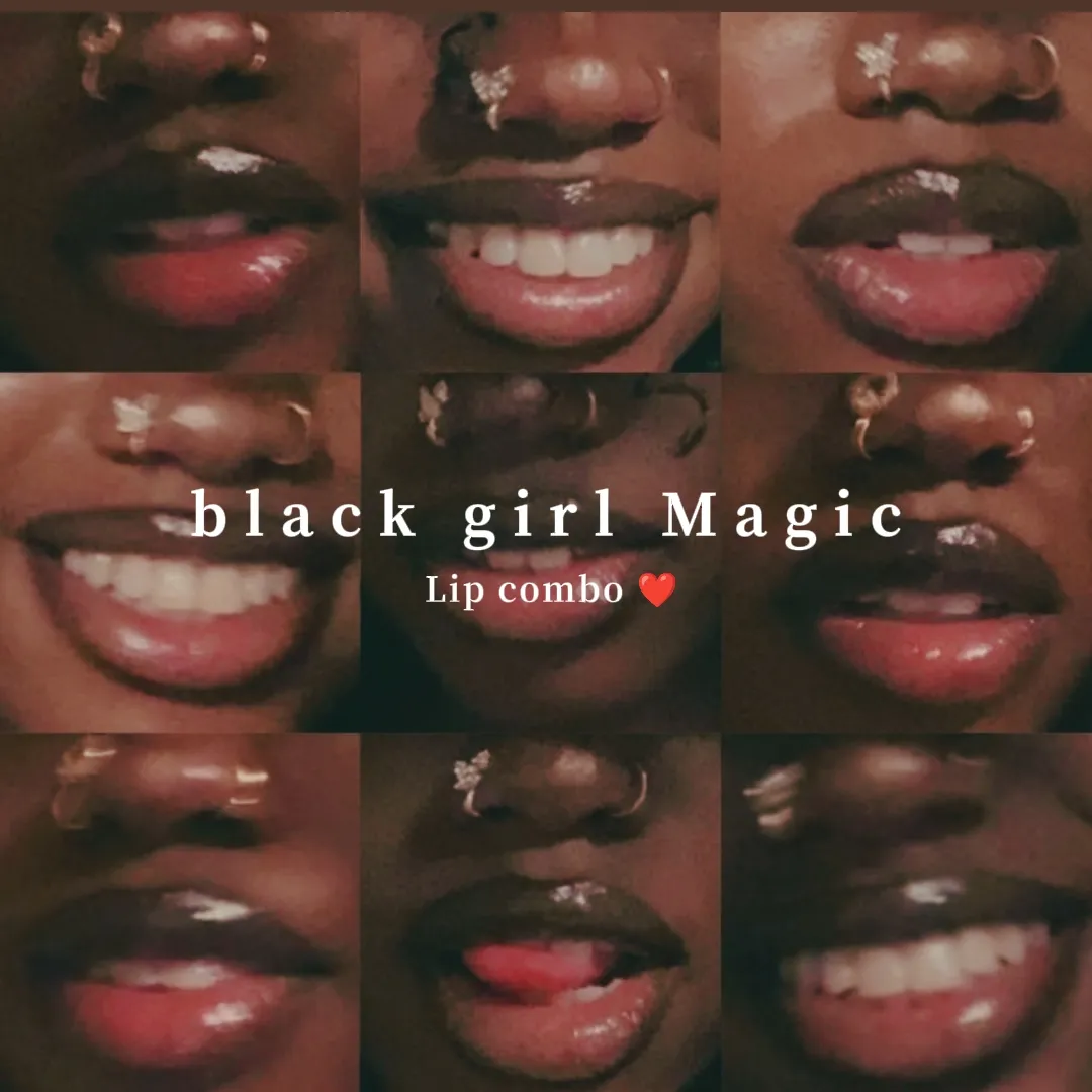 black girl Magic|lip liner and gloss combo🥰🤍 | Gallery posted by