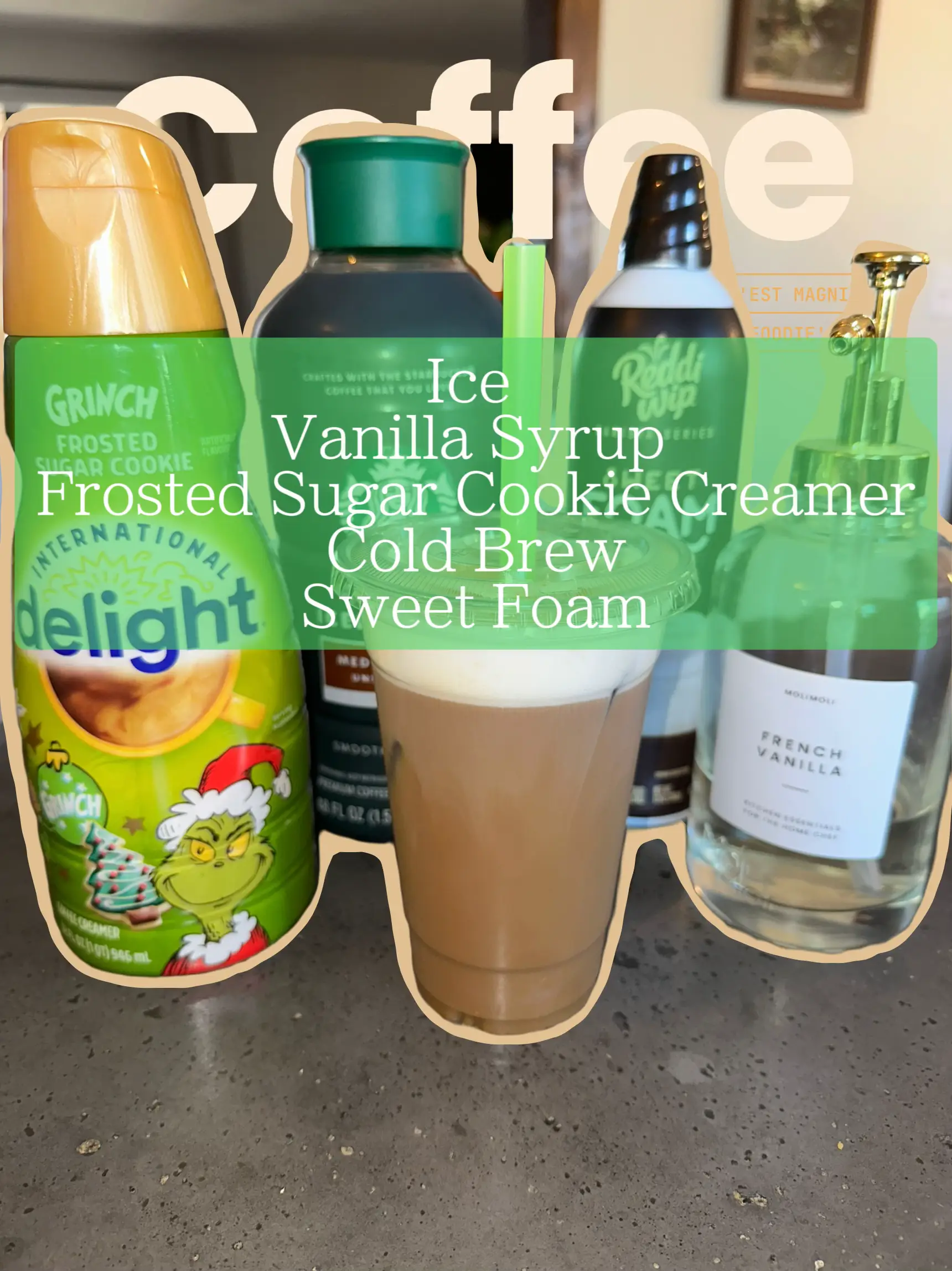 Grinch sugar cookie creamer is the perfect dupe for sugar cookie