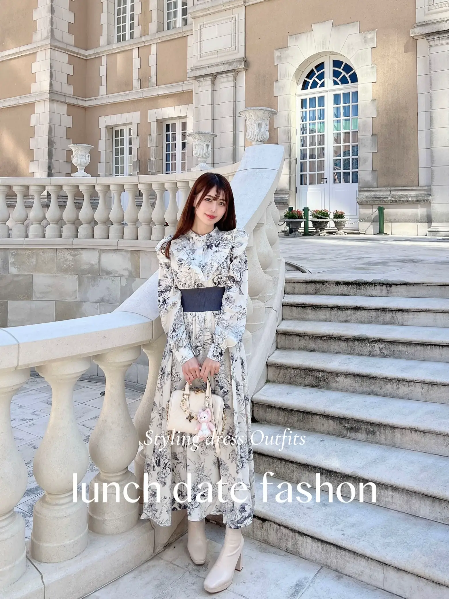 プチプラで高見えワンピースコーデ🫖🤍 | あずさ餅🍒 | 骨格ウェーブが  