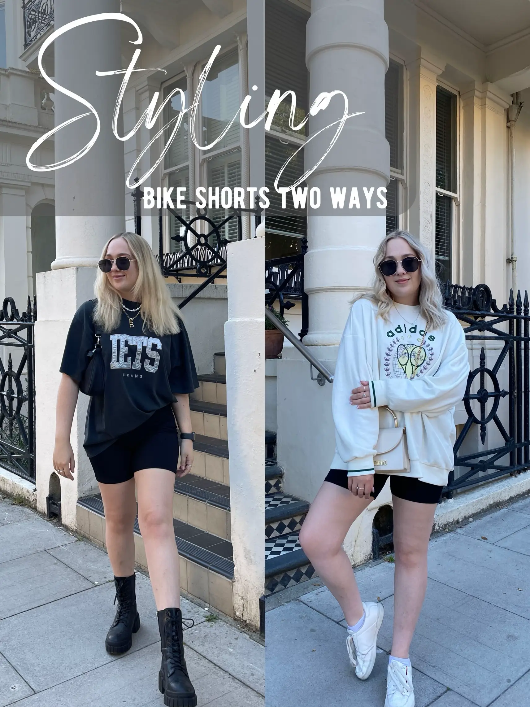 Styling Bike shorts two ways - look book 🖤