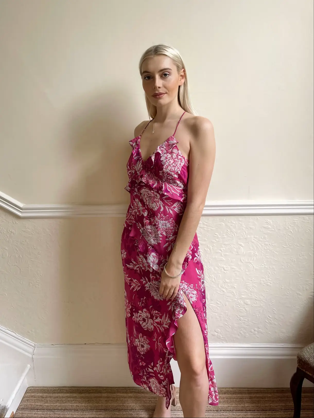 Bella and Bloom Boutique - Zara Satin Slip Mini Dress: Pink