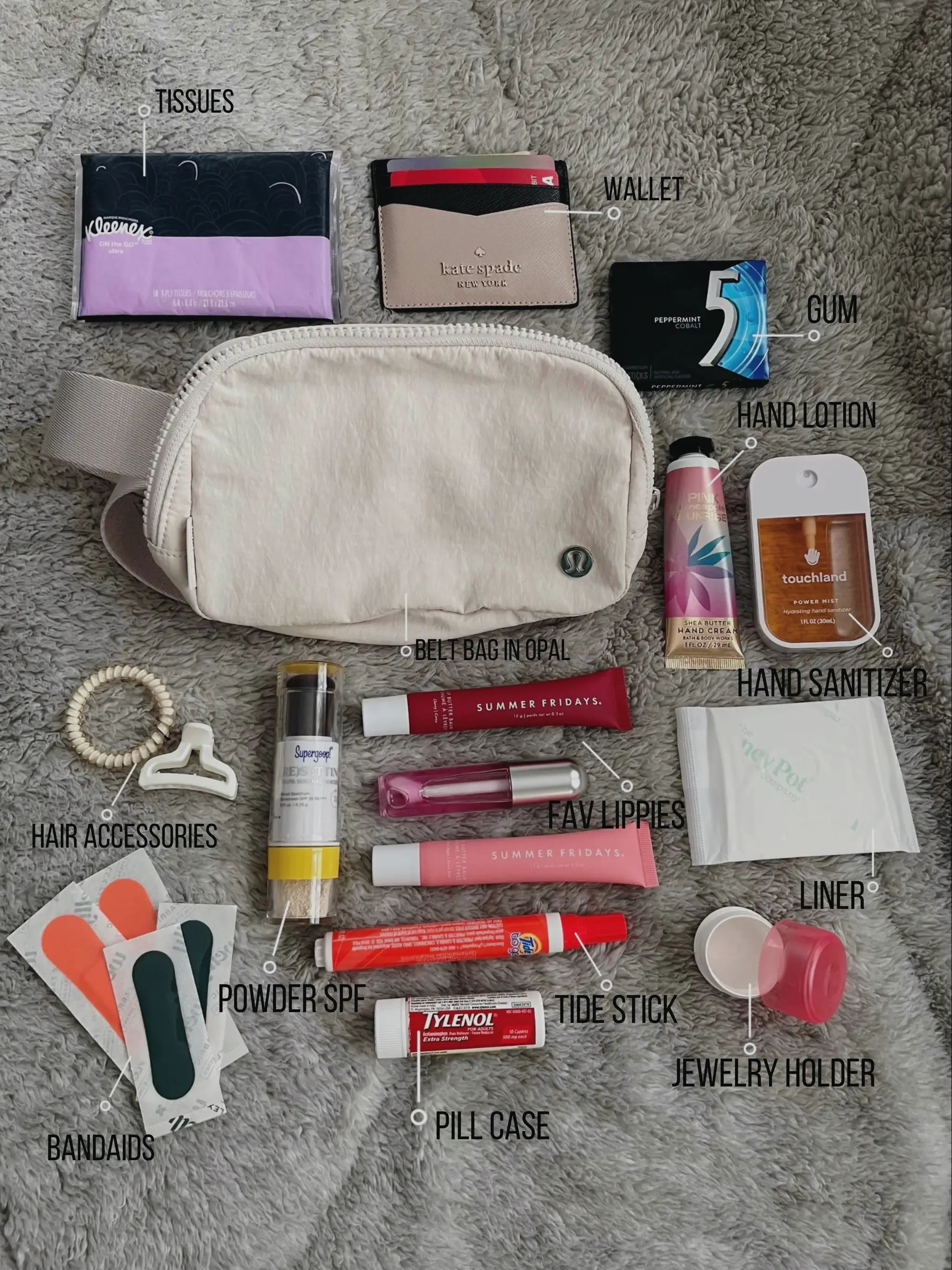 what's in my lululemon belt bag 🤍