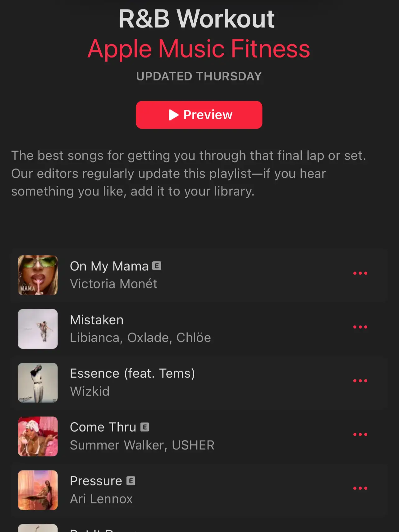 Apple discount music workout